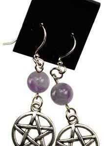 Amethyst Pentagram earrings