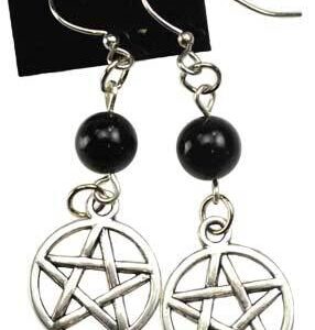 Black Onyx Pentagram earrings