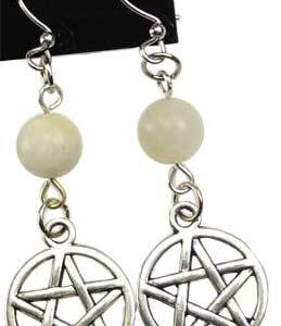 Moonstone Pentagram earrings