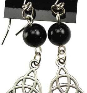 Black Onyx Triquetra earrings