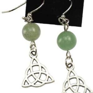 Green Aventurine Triquetra earrings