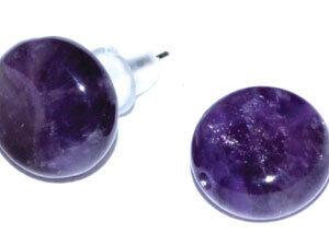 Amethyst stud earrings