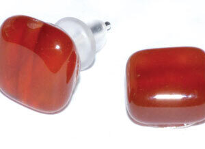 Carnelian stud earrings