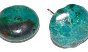 Chrysocolla stud earrings