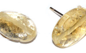 Citrine stud earrings
