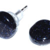 Blue goldstone stud earrings