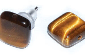 Tigers eye stud earrings