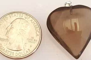 1″ Smoky Quartz heart