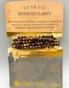 37″ 4mm Tiger Eye stretch necklace