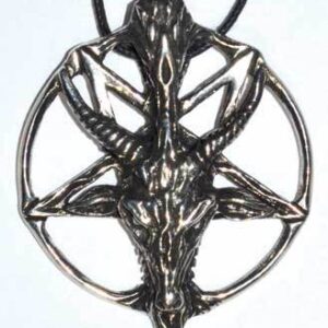 1 1/2″ Pentacle of the Goat pewter
