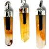 Golden Qtz w tourmaline pendant Golden Qtz w tourmaline pendant