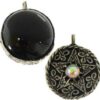 Fancy Pentagram with Black Onyx Scrying Disk