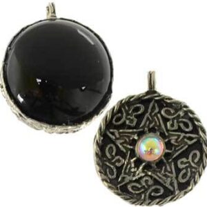 Fancy Pentagram with Black Onyx Scrying Disk