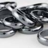 (set of 100) 6mm Rounded Hematite rings (set of 100) 6mm Rounded Hematite rings