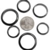 (set of 35-50) 6mm Rounded Magnetic Hematite rings (set of 35-50) 6mm Rounded Magnetic Hematite rings