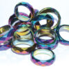 (set of 50) Rainbow Magnetic Hematite Faceted rings (set of 50) Rainbow Magnetic Hematite Faceted rings