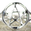silver plated brass Pentagram ring size 9 silver plated brass Pentagram ring size 9