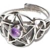 Pentacle amethyst adjustable ring Pentacle amethyst adjustable ring