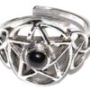 Pentacle black stone adjustable ring Pentacle black stone adjustable ring