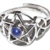 Pentacle lapis adjustable ring Pentacle lapis adjustable ring