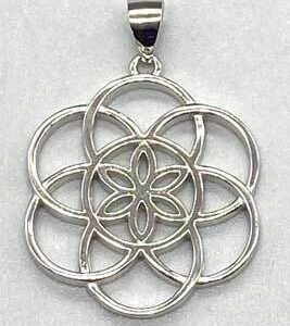 7/8″ Seed of Life sterling