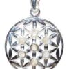 30mm Flower of Life rainbow moonstone pendant 30mm Flower of Life rainbow moonstone pendant