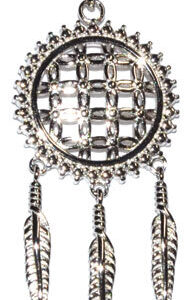 3/4″ Flower of Life Dreamcatcher sterling pendant