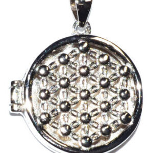 3/4″ Flower of Life locket sterling pendant