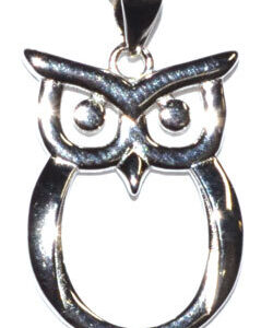 7/8″ Owl sterling pendant