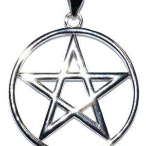 7/8″ Pentagram sterling pendant