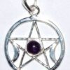 Pentacle moon amethyst pendant Pentacle moon amethyst pendant