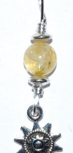 Sun pendant with citrine bead