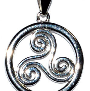 5/8″ Trinity Spiral sterling pendant