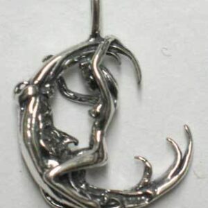 Woman Facing Moon pendant