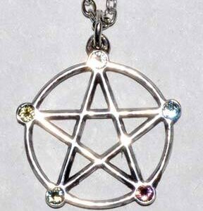 1″ Wiccan Elemental Pentagram