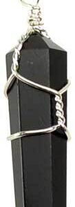 Wire Wrapped Black Obsidian point
