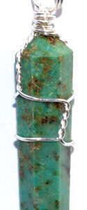 Chrysocolla wire wrapped point