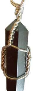 Wire Wrapped Hematite Point