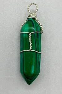 Wire Wrapped Malachite (Synthetic) point
