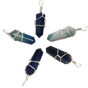 Wire Wrapped Blue Onyx Point