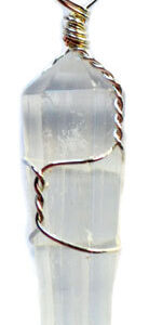 Selenite wire wrapped point
