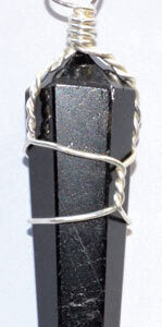 Tourmaline, Black wire wrapped point