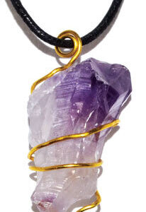 Amethyst wire wrapped pendant