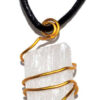 Selenite wire wrapped necklace Selenite wire wrapped necklace