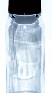 1oz Clear Plastic Bottle W/ Ribbed Cap