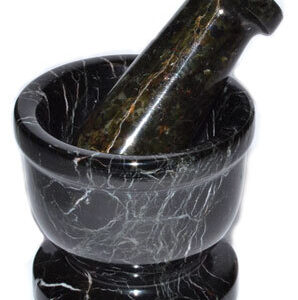 2 1/2″ Black mortar and pestle set