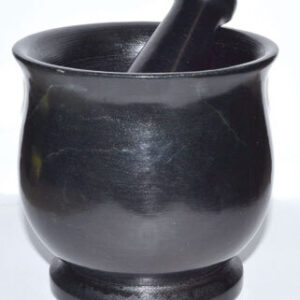 4″ Black Soapstone Mortar & Pestle