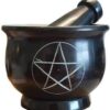 4″ Pentagram mortar and pestle set 4″ Pentagram mortar and pestle set