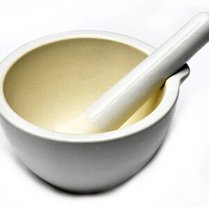 5″ Mortar/Pestle white ceramic