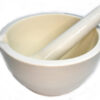 7″ Mortar/Pestle white ceramic 7″ Mortar/Pestle white ceramic